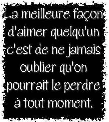la meilleure façon d'aimer quelqu'un ...
