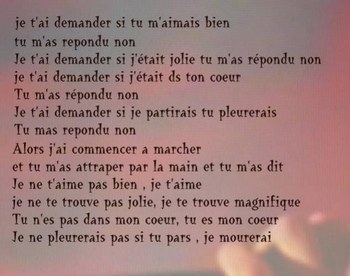 je te demandé
